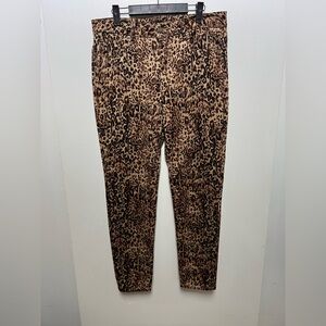 “Needle&Cloth” Animal Cheetah Print Skinny Ankle Jeans SZ: (12) New No Tags